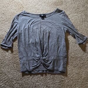 Grey Crop Top Tee Shirt